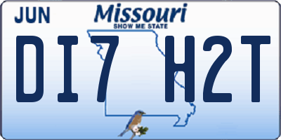 MO license plate DI7H2T