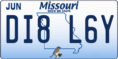 MO license plate DI8L6Y
