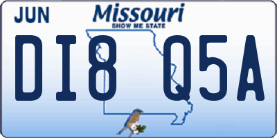 MO license plate DI8Q5A