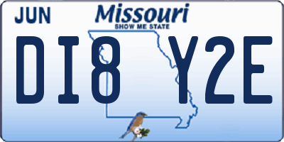 MO license plate DI8Y2E