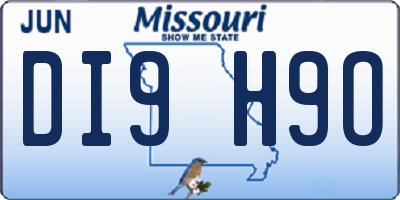 MO license plate DI9H9O