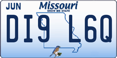 MO license plate DI9L6Q