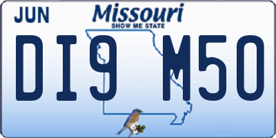 MO license plate DI9M5O