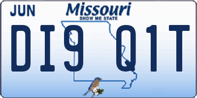 MO license plate DI9Q1T