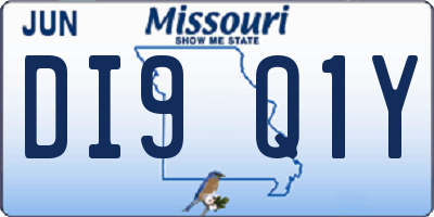 MO license plate DI9Q1Y