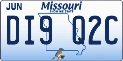 MO license plate DI9Q2C