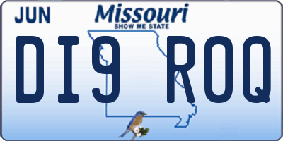 MO license plate DI9R0Q