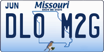 MO license plate DL0M2G