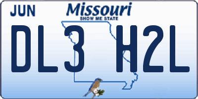MO license plate DL3H2L