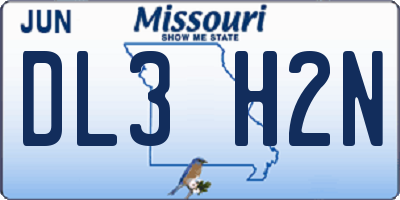 MO license plate DL3H2N