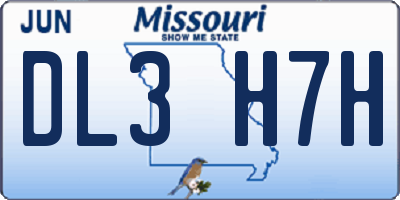 MO license plate DL3H7H