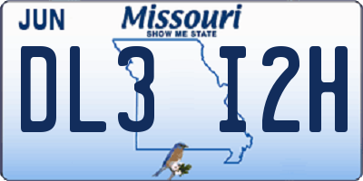 MO license plate DL3I2H