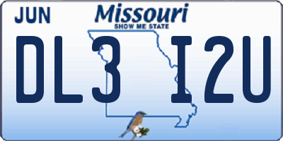 MO license plate DL3I2U