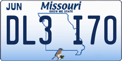 MO license plate DL3I7O