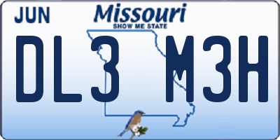 MO license plate DL3M3H