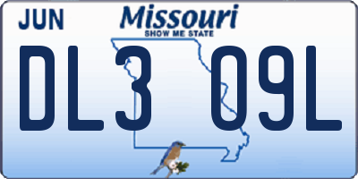 MO license plate DL3O9L