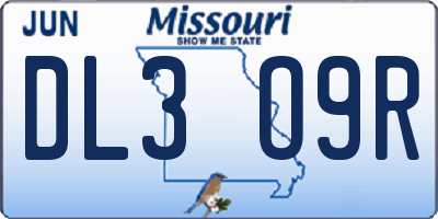 MO license plate DL3O9R