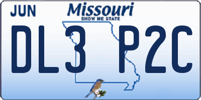MO license plate DL3P2C