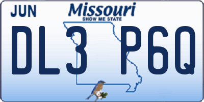 MO license plate DL3P6Q