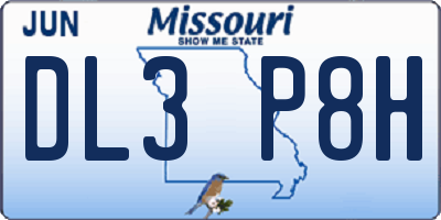 MO license plate DL3P8H