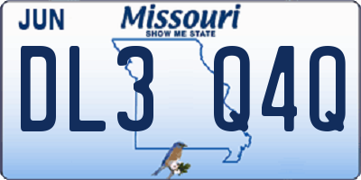 MO license plate DL3Q4Q