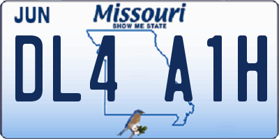 MO license plate DL4A1H