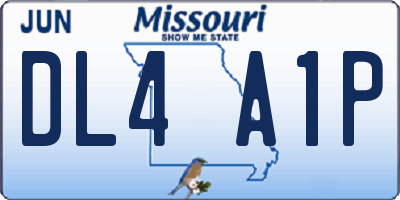 MO license plate DL4A1P