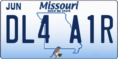 MO license plate DL4A1R