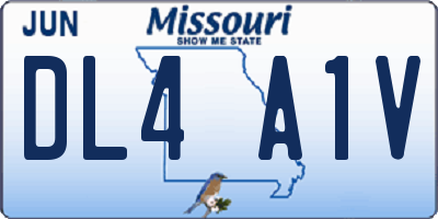 MO license plate DL4A1V