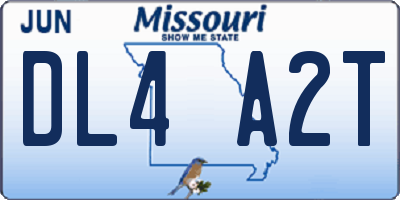 MO license plate DL4A2T