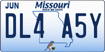 MO license plate DL4A5Y