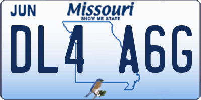 MO license plate DL4A6G