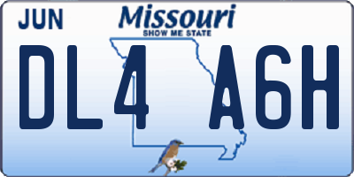 MO license plate DL4A6H