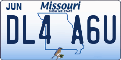 MO license plate DL4A6U