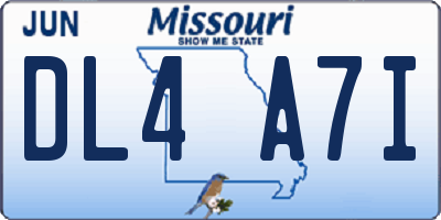 MO license plate DL4A7I