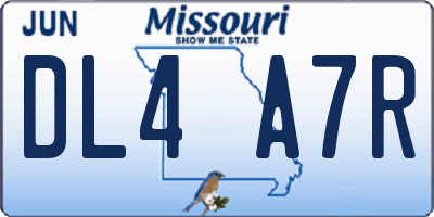 MO license plate DL4A7R