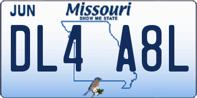 MO license plate DL4A8L