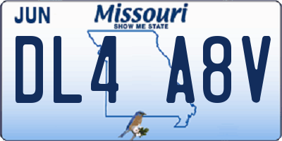 MO license plate DL4A8V