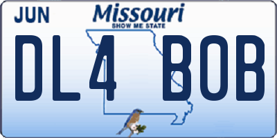 MO license plate DL4B0B