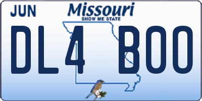 MO license plate DL4B0O