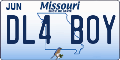 MO license plate DL4B0Y
