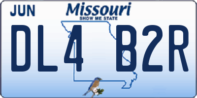 MO license plate DL4B2R