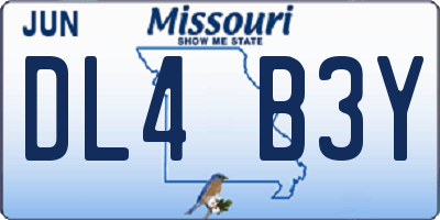 MO license plate DL4B3Y