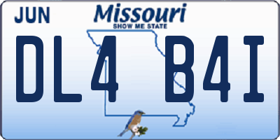 MO license plate DL4B4I