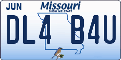 MO license plate DL4B4U