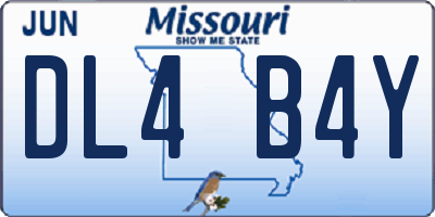 MO license plate DL4B4Y