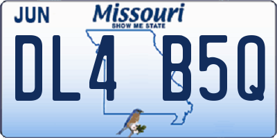 MO license plate DL4B5Q