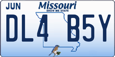 MO license plate DL4B5Y