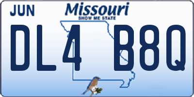 MO license plate DL4B8Q