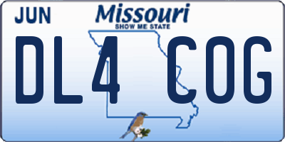 MO license plate DL4C0G